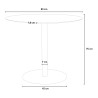 Tavolo Goblet rotondo 80cm effetto marmo dorato stile classico Monika Sconti