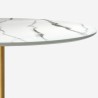 Table de salle à manger ronde style Tulipe 120cm effet marbre doré Monika+ Offre
