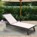 Stock 4 lettini prendisole da giardino piscina alluminio ruote Rimini Sconti