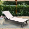 Stock 4 lettini prendisole da giardino piscina alluminio ruote Rimini Sconti