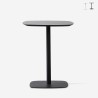 Tavolo da pranzo bar ristorante bistrot 60x60cm legno metallo Kells Vendita