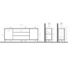 Moderne Sideboardkommode 205 cm 3 Schubladen 2 Türen Wohnzimmer Wohnen Solut Kauf