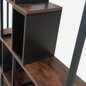 Libreria stile industriale 140x30x183h legno e metallo da parete Dolmen Caratteristiche