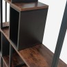 Libreria stile industriale 140x30x183h legno e metallo da parete Dolmen Caratteristiche