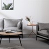 Set divano 2 posti poltrona in tessuto grigio stile moderno Hannover Saldi