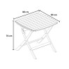 Faltbarer quadratischer Gartentisch aus Holz 80x80cm Raiva Angebot