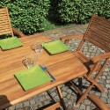 Klappbarer rechteckiger Holztisch 140x80cm für den Garten Meda Verkauf