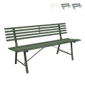 Panchina 3 posti giardino esterno classica in ferro 150x57x76cm Iven Vendita