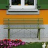 Panchina 3 posti giardino esterno classica in ferro 150x57x76cm Iven Saldi