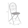Set 2 x klappbare Stühle aus Eisen für den Außenbereich im Bistro-Roche-Stil Rabatte