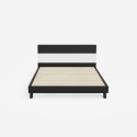 Letto matrimoniale design in legno moderno 160x190cm testata doghe Landeck Prezzo