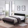 Letto matrimoniale design in legno moderno 160x190cm testata doghe Landeck Offerta
