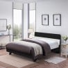 Modernes Holzdesign Doppelbett 160x190cm mit Kopfteil und Lattenrost Landeck Angebot