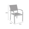 Chaise de jardin en aluminium et textilène avec accoudoirs Vence Remises