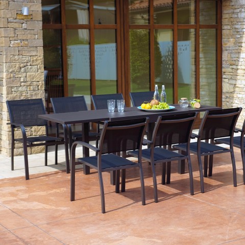 Tavolo allungabile per giardino 106-212x75cm moderno in alluminio Nori Promozione