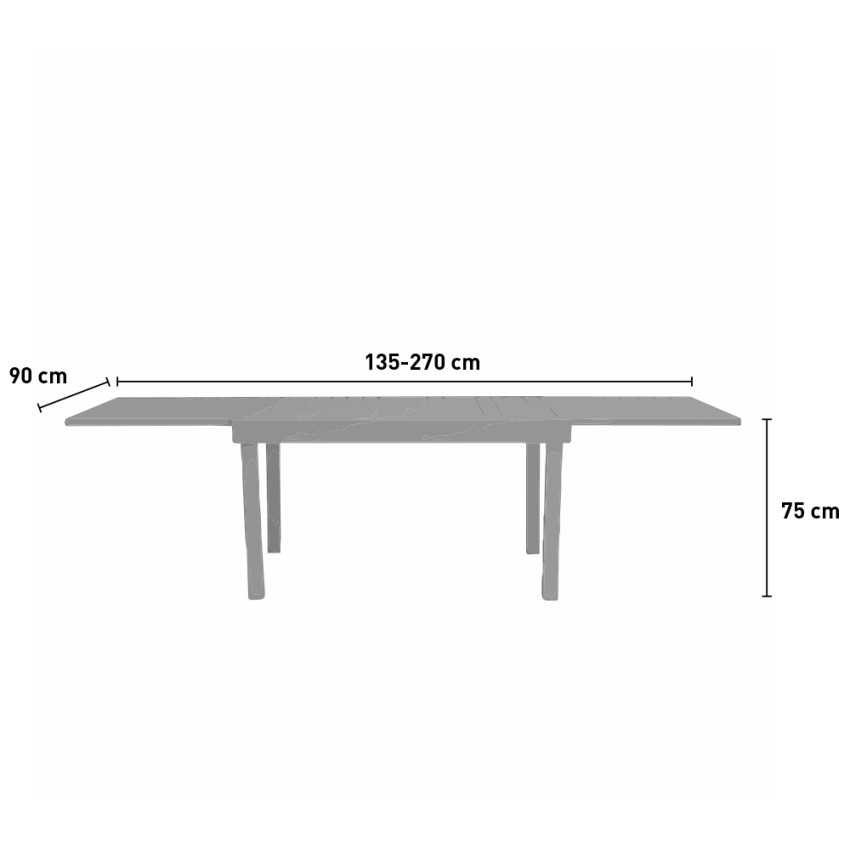 Table 90x90 cm , Höhe (cm) 75, Länge/Tiefe (cm) 90, Breite (cm) 90