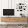 3-türiger TV-Hängeschrank 180cm Wohnzimmer modernes Design Damla Modell
