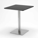 Tavolino 60x60 quadrato con base centrale per bar bistrot Horeca Saldi