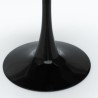Set 2 transparente Tulipan Küche runder Esstisch schwarze Stühle 80cm Almat 