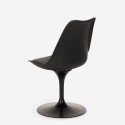 Set Tisch rund 120cm schwarz 4 Stühle im Tulpenstil transparent Almat+ Kosten