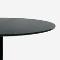 Set Tisch schwarze Tulipan runde 80cm 2 transparente Haki Stühle 