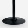 Set Tisch schwarze Tulipan runde 80cm 2 transparente Haki Stühle 