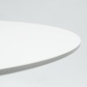Set Tisch Küche runder 70cm + 2 Stühle Tulipan weiß schwarz Seriq 