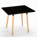 Tavolo quadrato design scandinavo cucina sala da pranzo legno 80x80cm Wooden Stock