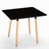 Tavolo quadrato design scandinavo cucina sala da pranzo legno 80x80cm Wooden Stock