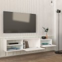 Wohnzimmer TV-Ständer weiß 2 Türen 160x30x33cm Dione Rabatte