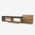 Mobile moderno porta TV design sospeso 1 anta e scaffale 180x32x42cm Trella Modello