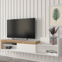 Modernes Design Hängeschrank TV 1 Tür und Regal 180x32x42cm Trella Angebot
