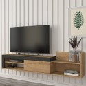 Mobile moderno porta TV design sospeso 1 anta e scaffale 180x32x42cm Trella Saldi