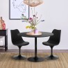 Set Tisch schwarze Tulipan runde 80cm 2 transparente Haki Stühle Angebot