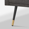 Stoff Schlafsofa 2-3 Sitzer Armlehnen schwarz gold Füße Mulier Preis
