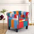 Sessel aus mehrfarbigem Stoff im Patchwork-Stil modernes Design Caen Aktion