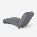 Chaise longue poltrona salotto in similpelle moderna imbottita Dijon 