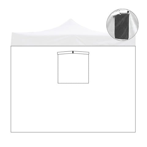 Rideau latéral pour gazebo de jardin pliant 2x2 avec porte-fenêtre enroulable Promotion