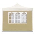 Panneau latéral beige en PVC pour gazebo 3x3 jardin avec fenêtre Promotion