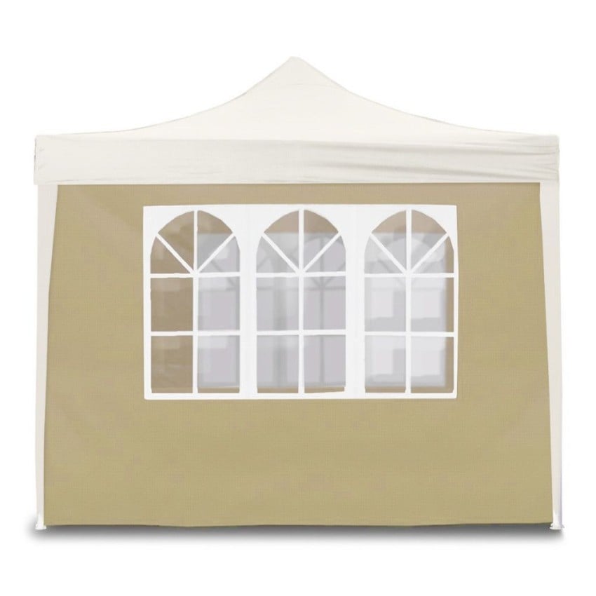 Panneau latéral beige en PVC pour gazebo 3x3 jardin avec fenêtre Promotion Panneau latéral beige en PVC pour gazebo 3x3 jardin avec fenêtre Promotion