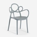 Stilvoller moderner Designstuhl aus Polypropylen mit Armlehnen Derby Maße