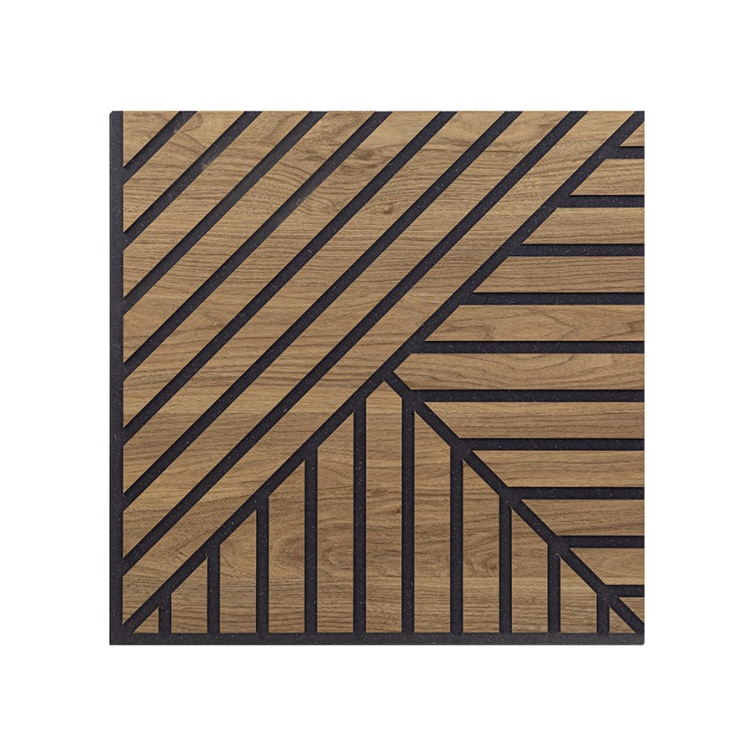 Lot de 10 panneaux décoratifs acoustiques en bois noyer 58x58cm Deco AN Promotion Lot de 10 panneaux décoratifs acoustiques en bois noyer 58x58cm Deco AN Promotion