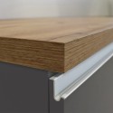 Isola centrale per cucina moderna 2 ante tavolo legno 125x90x90cm Deer 