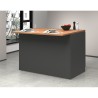 Isola centrale per cucina moderna 2 ante tavolo legno 125x90x90cm Deer 