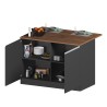Isola centrale per cucina moderna 2 ante tavolo legno 125x90x90cm Deer Costo
