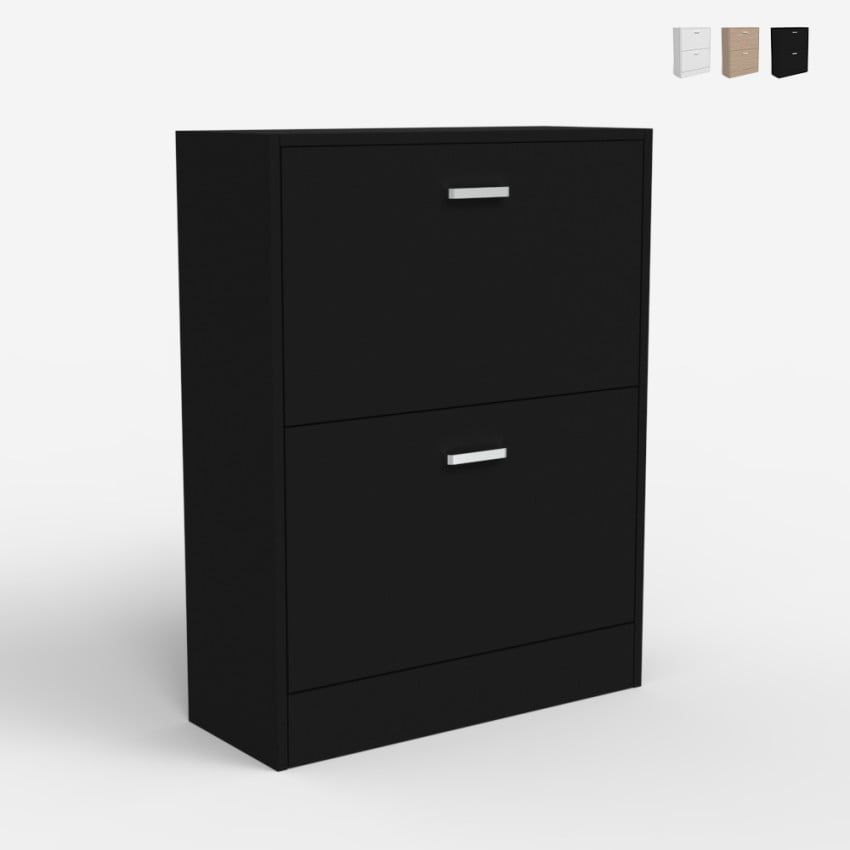 Meuble chaussure 2 portes battantes jusqu'à 12 paires Sko Meuble chaussure 2 portes battantes jusqu'à 12 paires Sko