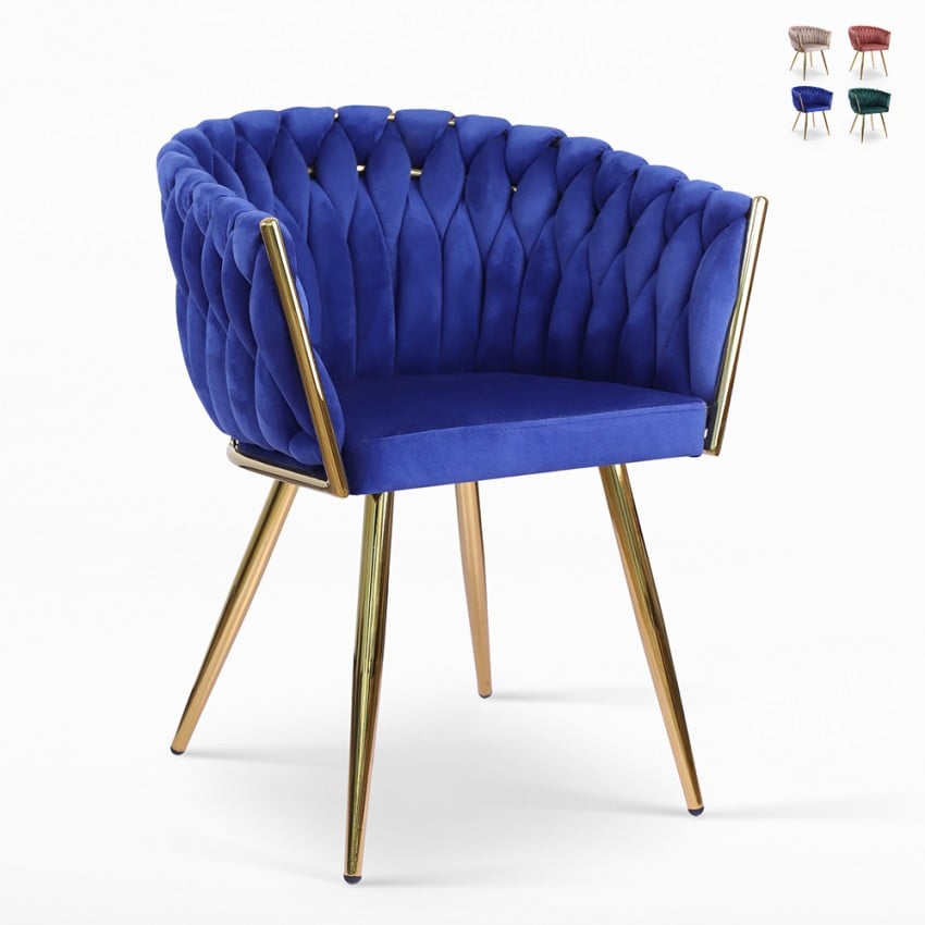 Design-Sessel aus Samt mit goldenen Beinen und Armlehnen Versailles Verkauf Design-Sessel aus Samt mit goldenen Beinen und Armlehnen Versailles Verkauf