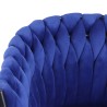 Poltrona sedia velluto design con braccioli cucina soggiorno Chantilly 