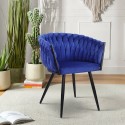 Fauteuil en velours design avec accoudoirs pour cuisine et salon Chantilly Caractéristiques