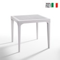 Tavolo da giardino bar esterno quadrato 80x80cm in polipropilene Malmo Modello